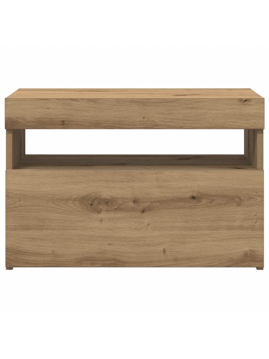 Tv stolky s led 2 ks dub artisan kompozitní dřevo