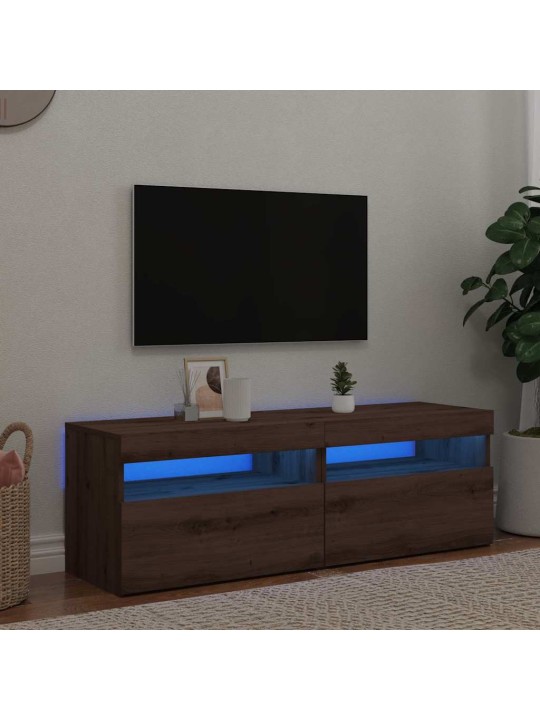 Tv stolky s led 2 ks dub artisan kompozitní dřevo
