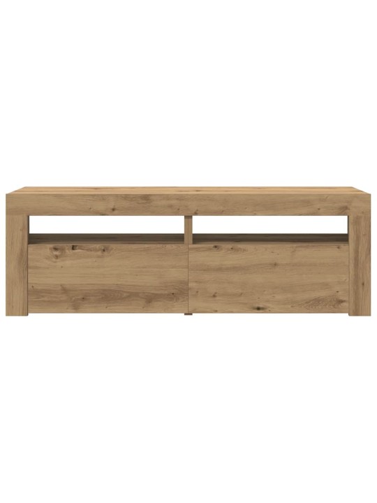 Tv stolek s led dub artisan 120 x 35 x 40 cm kompozitní dřevo