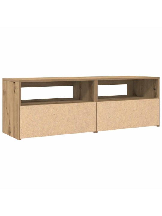 Tv stolek s led dub artisan 120 x 35 x 40 cm kompozitní dřevo