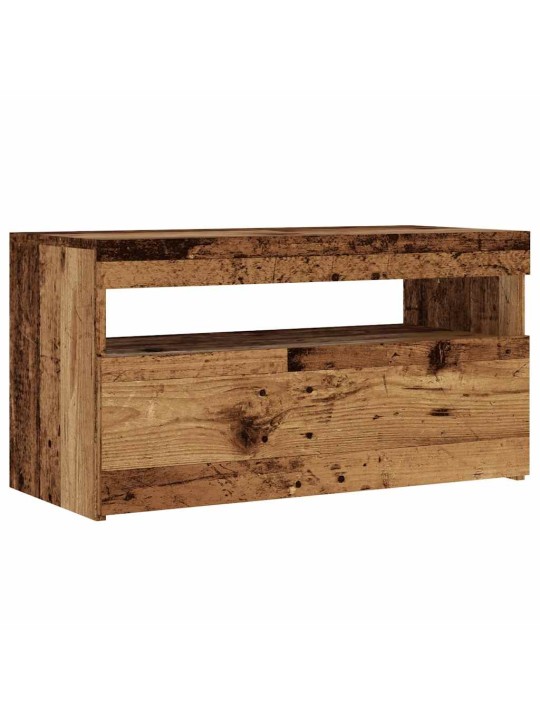 Tv stolky s led 2 ks old wood kompozitní dřevo