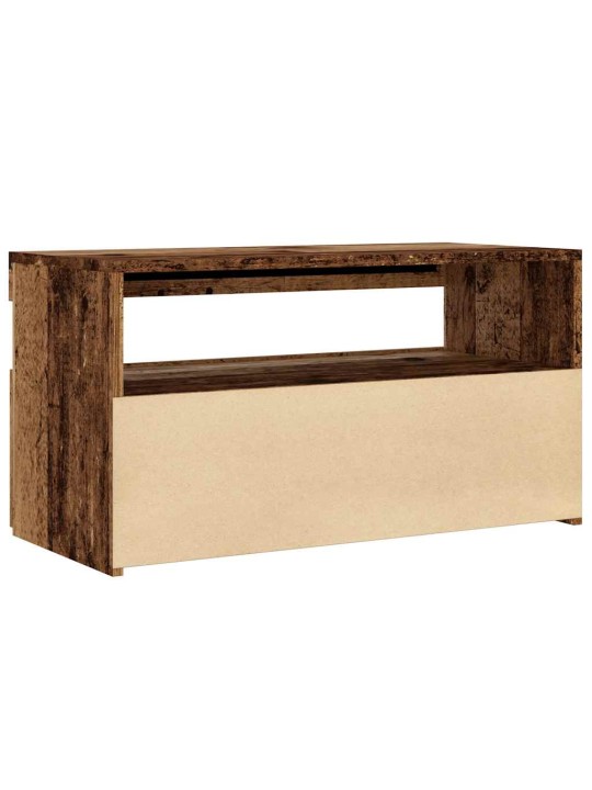 Tv stolky s led 2 ks old wood kompozitní dřevo