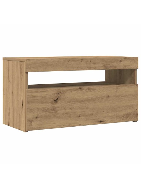 Tv stolky s led 2 ks dub artisan kompozitní dřevo
