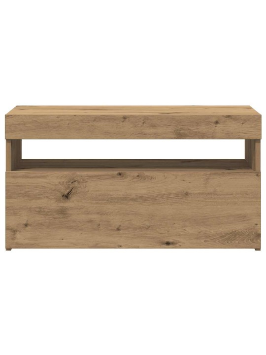Tv stolky s led 2 ks dub artisan kompozitní dřevo