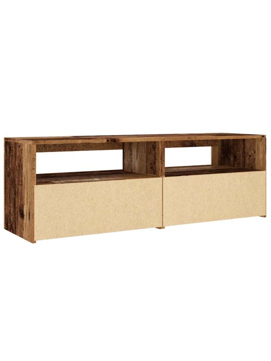 Tv stolek s led old wood 120 x 35 x 40 cm kompozitní dřevo