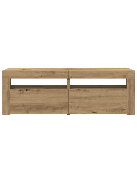 Tv stolek s led dub artisan 120 x 35 x 40 cm kompozitní dřevo
