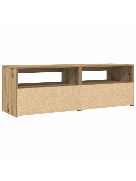 Tv stolek s led dub artisan 120 x 35 x 40 cm kompozitní dřevo