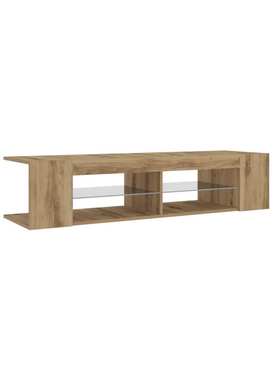Tv stolek s led dub artisan 135 x 39 x 30 cm kompozitní dřevo