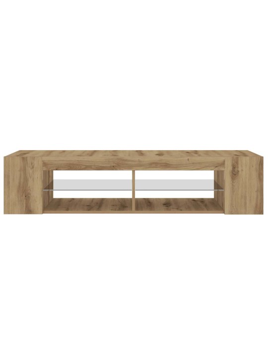 Tv stolek s led dub artisan 135 x 39 x 30 cm kompozitní dřevo
