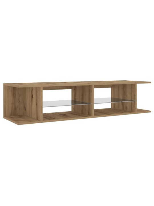 Tv stolek s led dub artisan 135 x 39 x 30 cm kompozitní dřevo