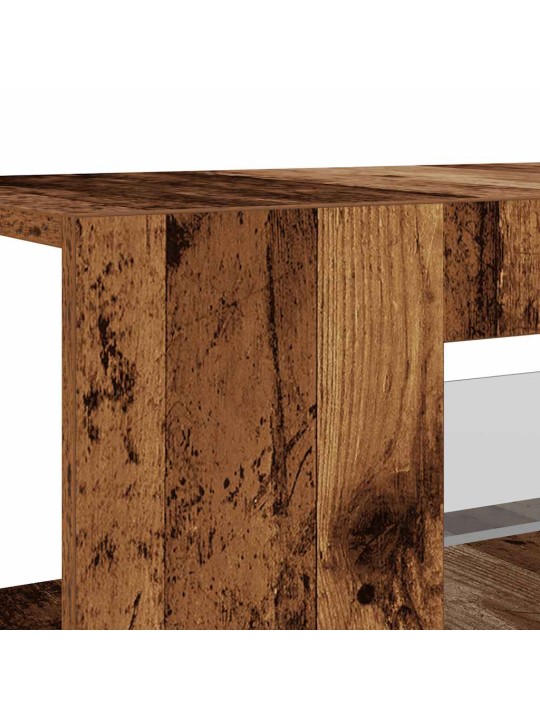 TV stolek s LED old wood 90 x 39 x 30 cm kompozitní dřevo