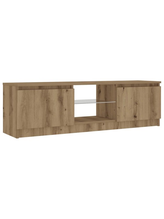 TV stolek s LED dub artisan 120 x 30 x 36 cm kompozitní dřevo