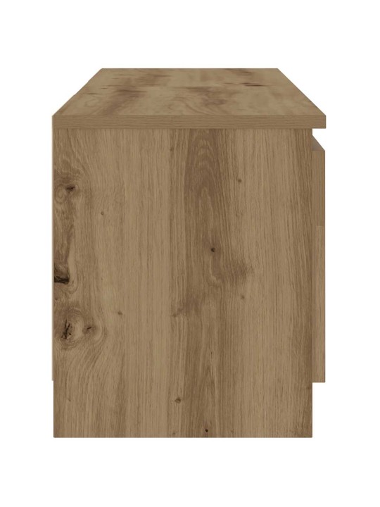 TV stolek s LED dub artisan 120 x 30 x 36 cm kompozitní dřevo