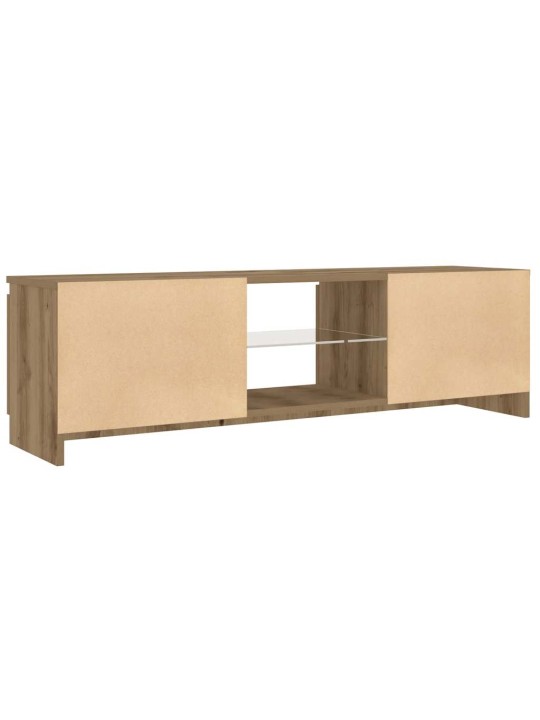 TV stolek s LED dub artisan 120 x 30 x 36 cm kompozitní dřevo
