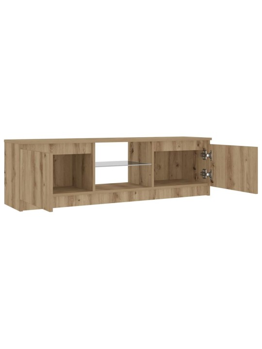 TV stolek s LED dub artisan 120 x 30 x 36 cm kompozitní dřevo