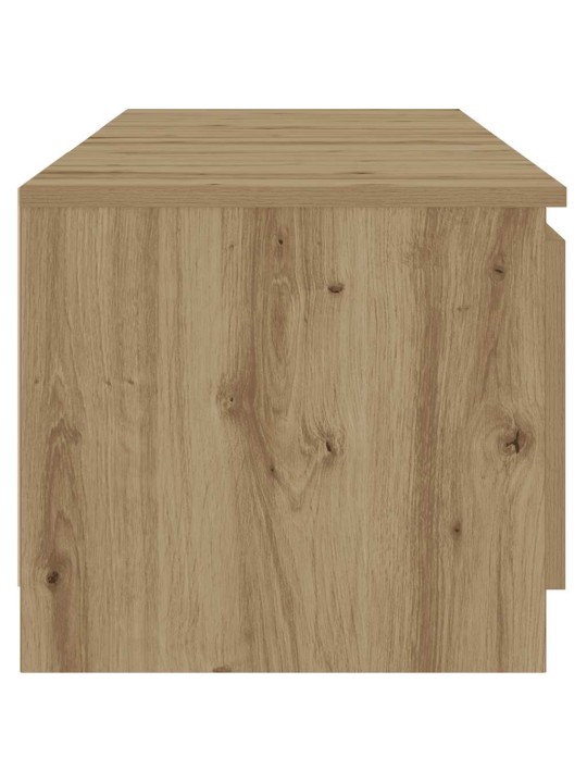 TV stolek s LED dub artisan 140 x 40 x 35,5 cm kompozitní dřevo