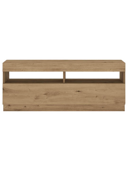 TV skříňka s LED dub artisan 100 x 35 x 40 cm kompozitní dřevo