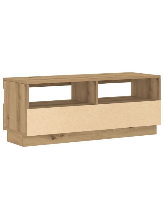 TV skříňka s LED dub artisan 100 x 35 x 40 cm kompozitní dřevo