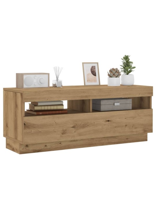 TV skříňka s LED dub artisan 100 x 35 x 40 cm kompozitní dřevo
