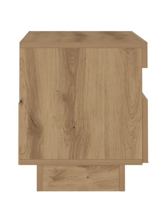 TV skříňka s LED dub artisan 80 x 35 x 40 cm kompozitní dřevo