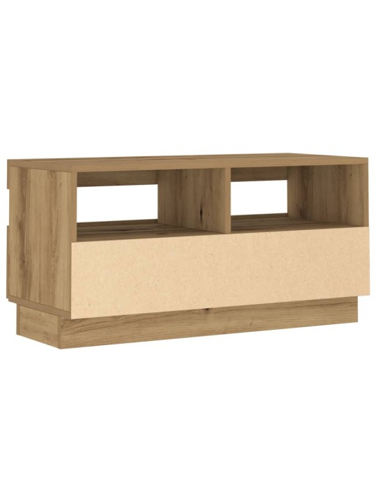 TV skříňka s LED dub artisan 80 x 35 x 40 cm kompozitní dřevo