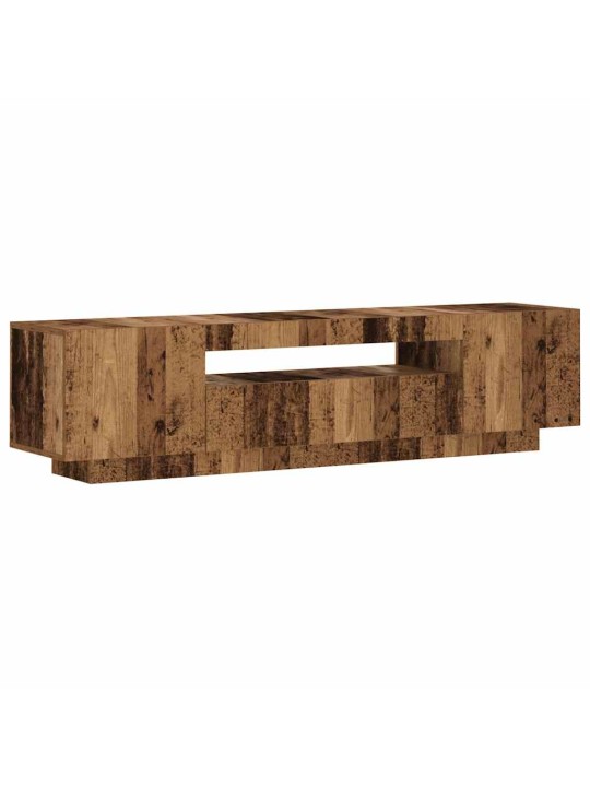 Tv stolek s led old wood 160 x 35 x 40 cm kompozitní dřevo