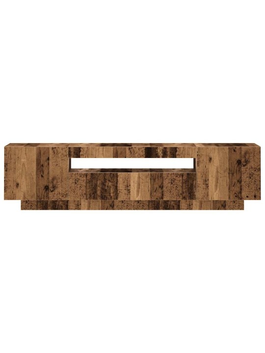 Tv stolek s led old wood 160 x 35 x 40 cm kompozitní dřevo