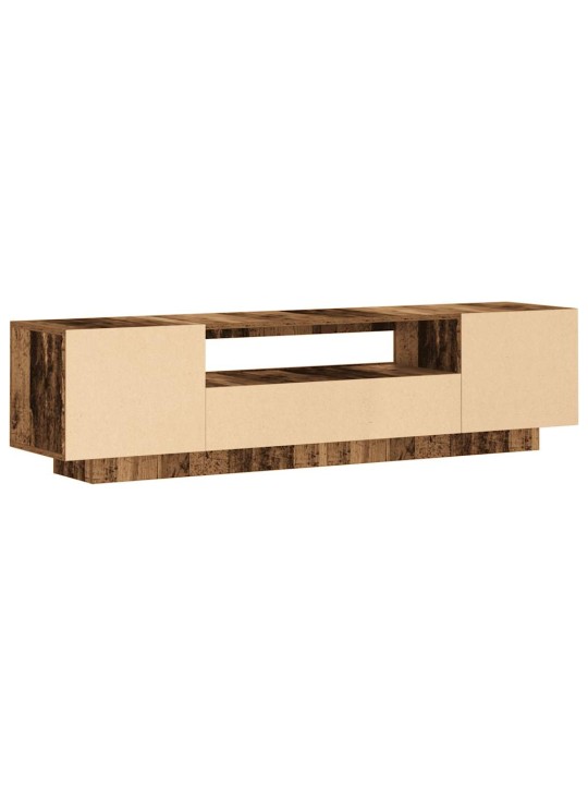 Tv stolek s led old wood 160 x 35 x 40 cm kompozitní dřevo