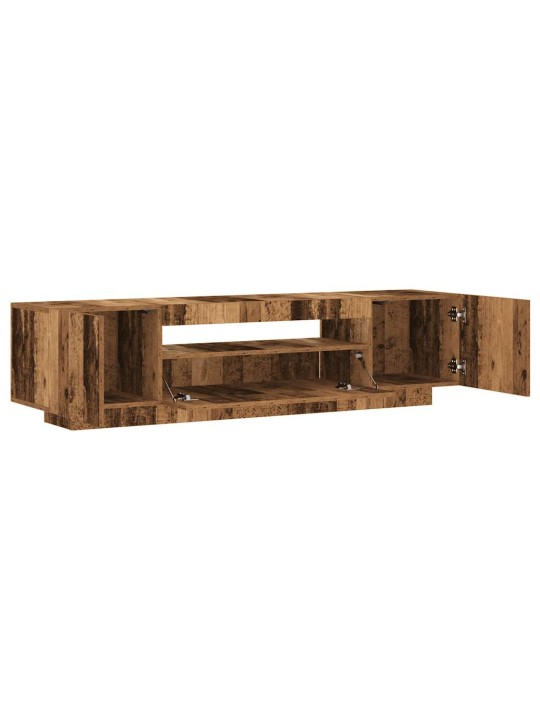 Tv stolek s led old wood 160 x 35 x 40 cm kompozitní dřevo