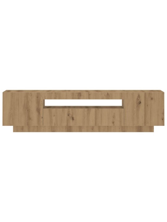 Tv stolek s led dub artisan 160 x 35 x 40 cm kompozitní dřevo