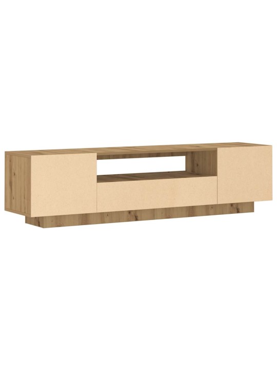 Tv stolek s led dub artisan 160 x 35 x 40 cm kompozitní dřevo