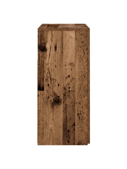 Příborník s LED old wood 80 x 35 x 75 cm kompozitní dřevo