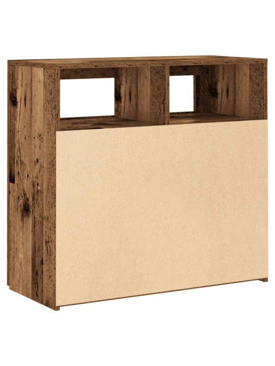 Příborník s LED old wood 80 x 35 x 75 cm kompozitní dřevo