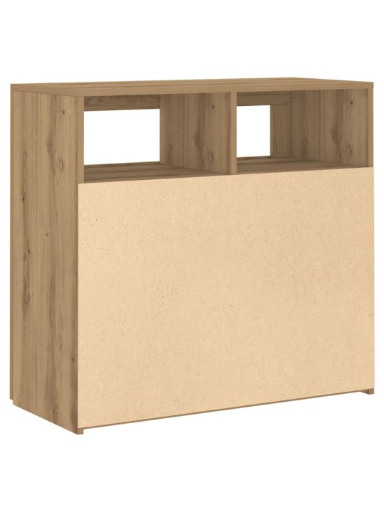 Příborník s LED dub artisan 80 x 35 x 75 cm kompozitní dřevo