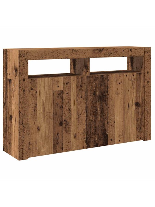 Příborník s LED old wood 115,5 x 30 x 75 cm kompozitní dřevo