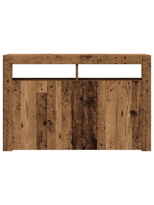Příborník s LED old wood 115,5 x 30 x 75 cm kompozitní dřevo