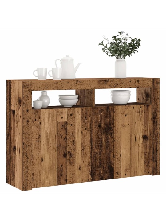Příborník s LED old wood 115,5 x 30 x 75 cm kompozitní dřevo