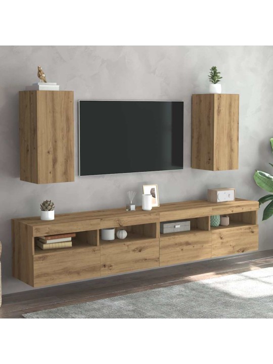 Tv skříňky 2 ks dub artisan 30,5 x 30 x 60 cm kompozitní dřevo