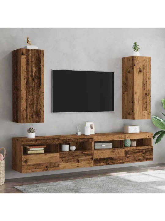 Tv skříňky 2 ks old wood 30,5 x 30 x 90 cm kompozitní dřevo