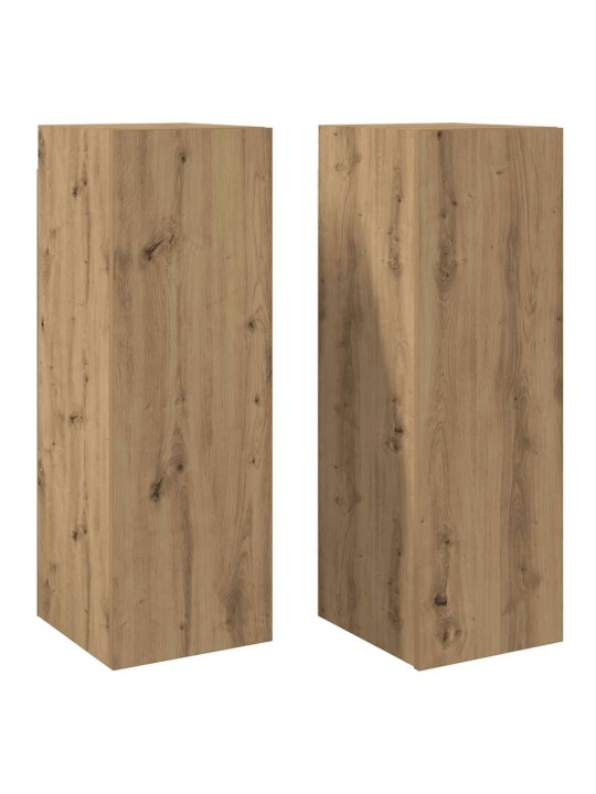 Tv skříňky 2 ks dub artisan 30,5 x 30 x 90 cm kompozitní dřevo