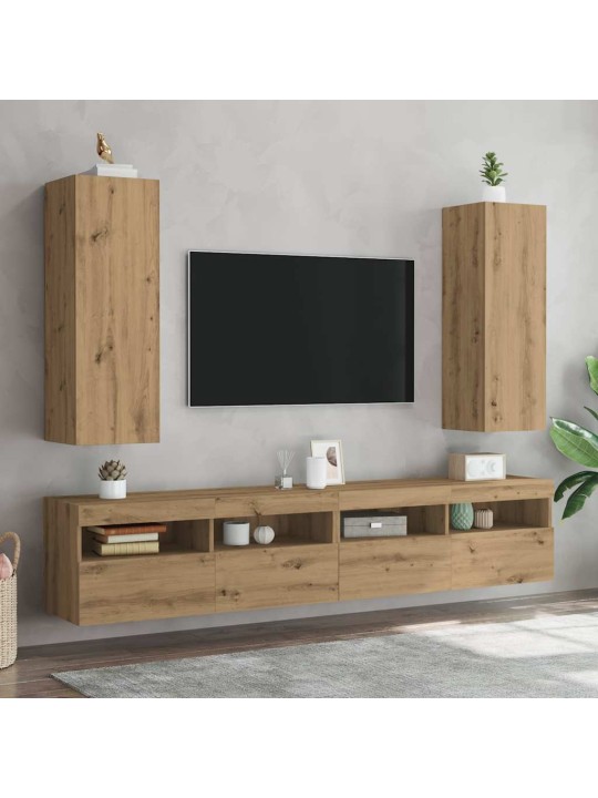 Tv skříňky 2 ks dub artisan 30,5 x 30 x 90 cm kompozitní dřevo