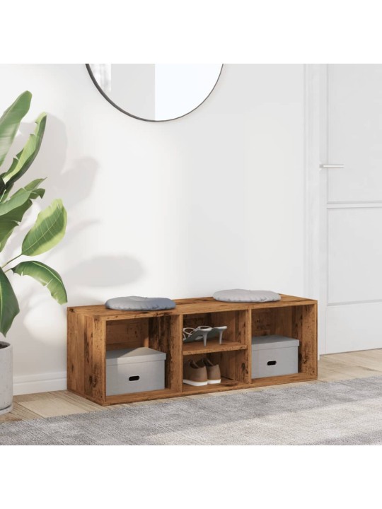 Botníková lavice old wood 105 x 35 x 35 cm kompozitní dřevo