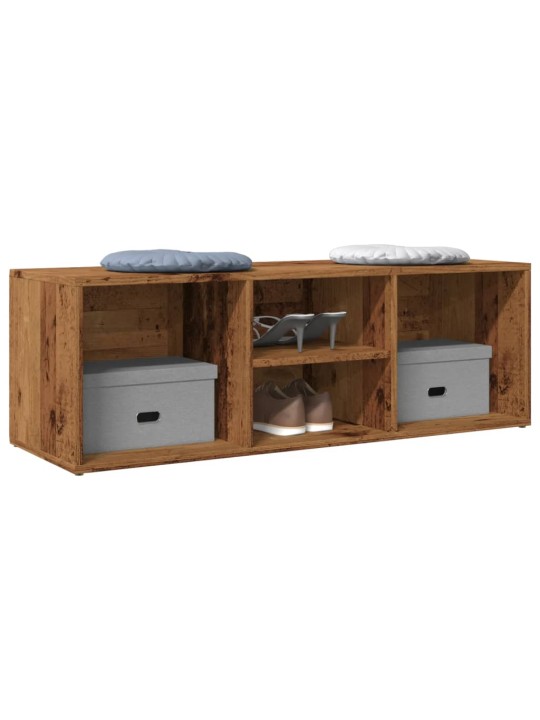 Botníková lavice old wood 105 x 35 x 35 cm kompozitní dřevo