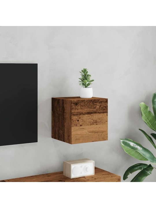 Nástěnná TV skříňka old wood 30,5 x 30 x 30 cm