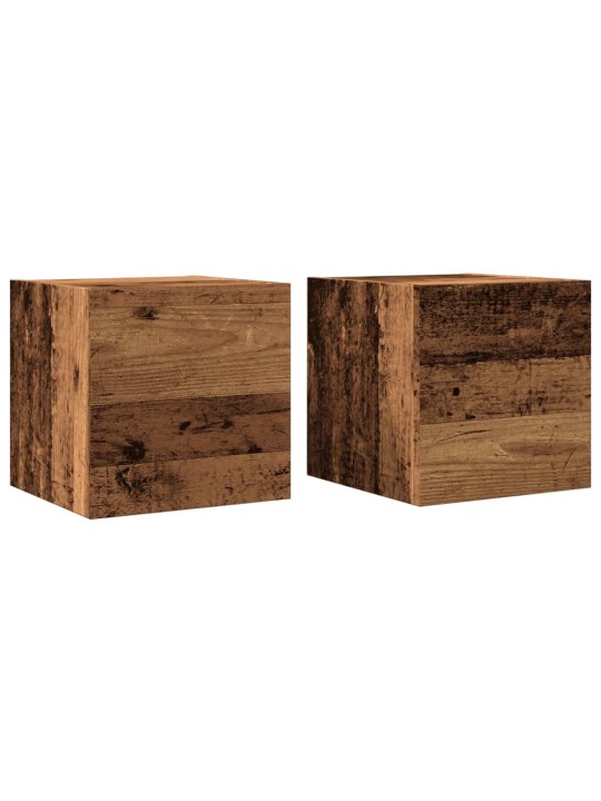 Nástěnné TV skříňky 2 ks old wood 30,5 x 30 x 30 cm