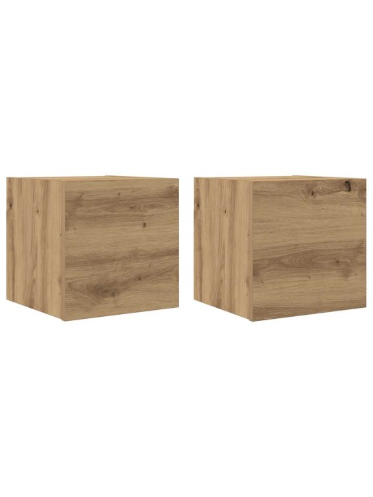 Nástěnné tv skříňky 2 ks dub artisan 30,5 x 30 x 30 cm