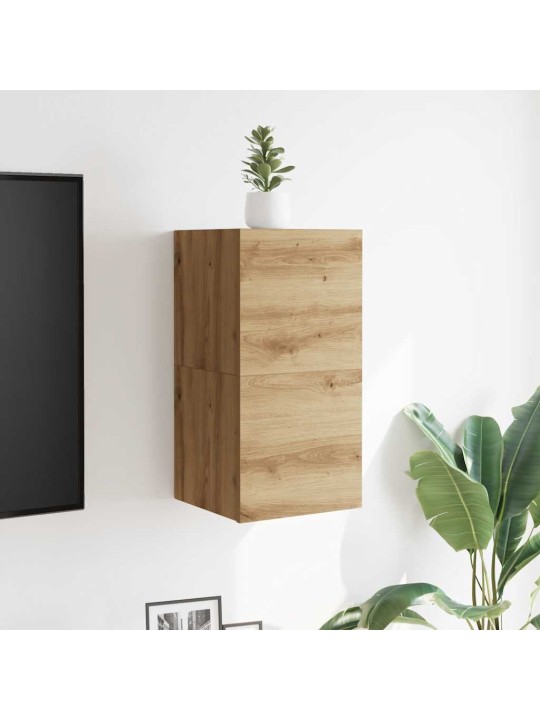 Nástěnné tv skříňky 2 ks dub artisan 30,5 x 30 x 30 cm