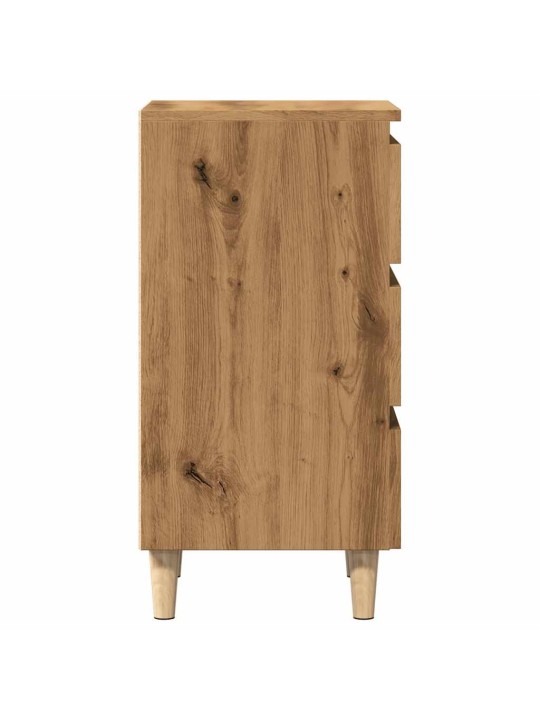 Noční stolek dub artisan 40 x 35 x 69 cm kompozitní dřevo