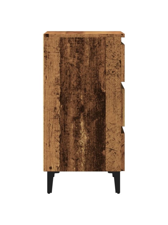 Noční stolek s kovovými nohami old wood 40 x 35 x 69 cm