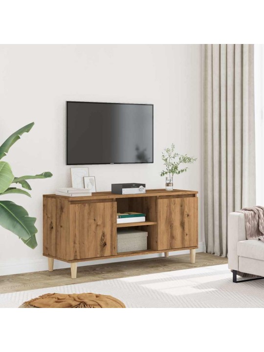 Tv skříňka dub artisan 102 x 35 x 50 cm kompozitní dřevo